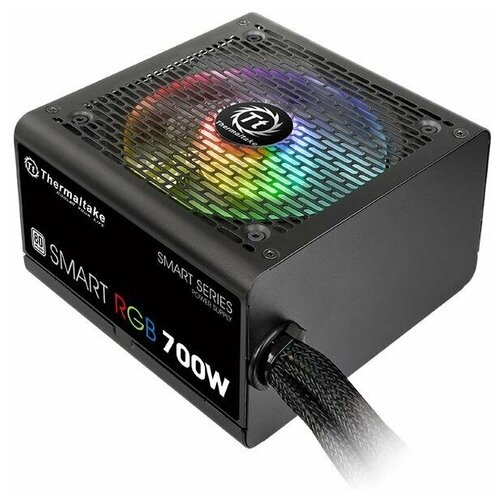 Блок питания Thermaltake ATX 700W Smart RGB 700 80 2444pin) APFC 120mm fan color LED 6xSATA RTL
