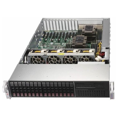 Серверная платформа SuperMicro SYS2029PTXRT,2U Rackmount 16x HDD 2.5, X11DPXT 10x SATA3: RAID 0, 1, 5, 10, 2x 10GBaseT, 2x 1000W