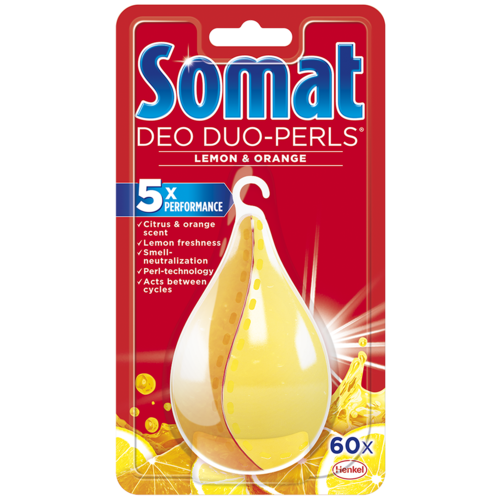 Somat Освежитель для посудомоечных машин Deo DuoPerls Лимон и апельсин 17 г
