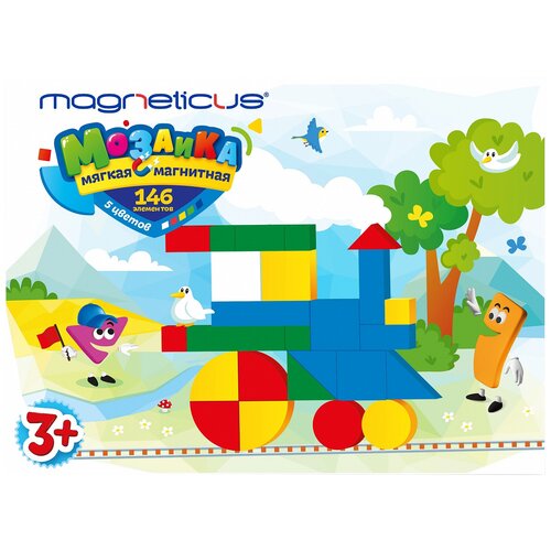 Мозаика Magneticus 146 элементов, 5 цветов MM146)
