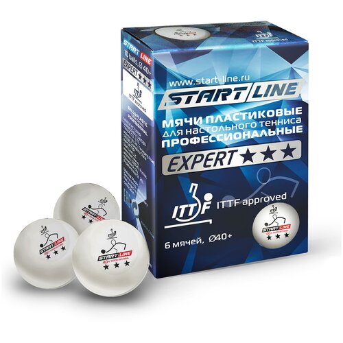 Мячи для настольного тенниса Start Line EXPERT 3, 6 мячей в упаковке