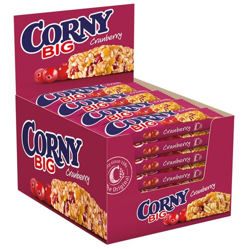 Злаковый батончик Corny Big Cranberry с клюквой 24 шт