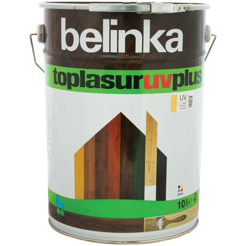 Защитная лазурь для дерева Belinka Toplasur UV Plus, глянцевая, бесцветная, 10 л
