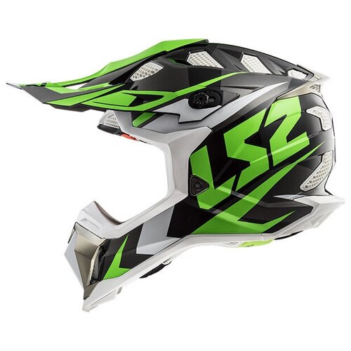 Шлем кроссовый LS2 MX470 SUBVERTER Nimble XS Black White Green