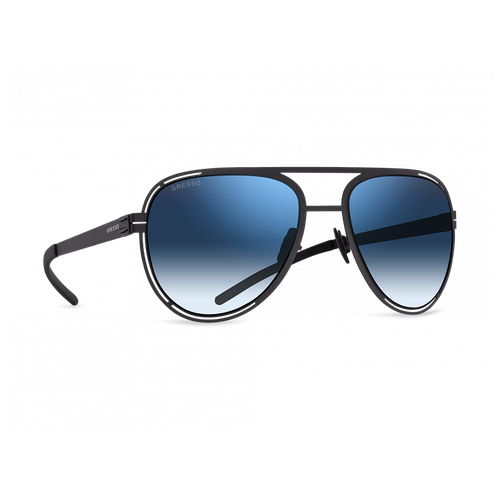 Титановые солнцезащитные очки GRESSO Washington  авиаторы  синие