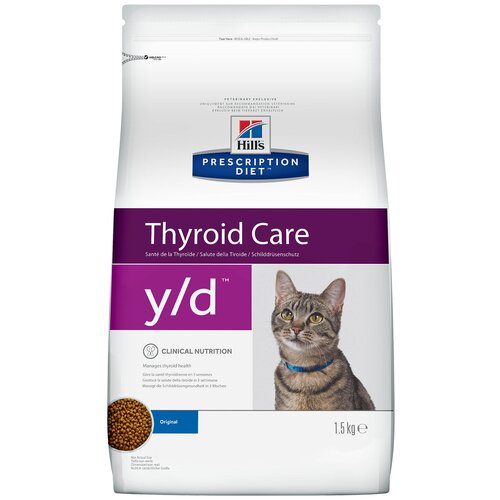 Сухой корм для кошек Hills Prescription Diet yd при проблемах щитовидной железы 15 кг