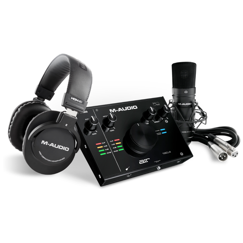 MAudio AIR 192 I 4 Vocal Studio Pro Комплект включающий в себя USB аудио интерфейс MTrack 2X2, наушники HDH40, конденсаторный микрофон Nova Black, X