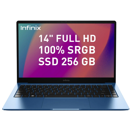 Ноутбук Infinix Inbook X2, Intel Core i7 1065G7, RAM 8 ГБ, SSD 512 ГБ, Intel Iris Plus Graphics, без ОС, синий