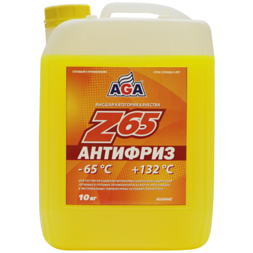 AGA AGA044Z Антифриз готовый к применению желтый 65С 10 кг G12