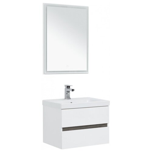Мебель для ванной Aquanet Беркли 60 белыйдуб рошелье зеркало белое)
