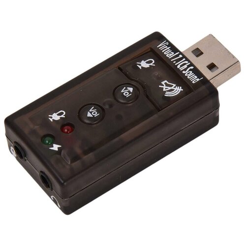 USB внешняя звуковая карта USB Sound Adapter 7.1 Channel PXAudio7.1 Channel Черная)