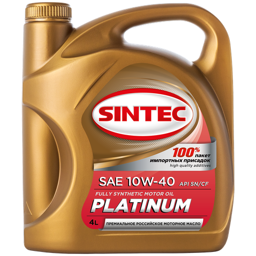 Моторное масло SINTEC Platinum 10W40 Синтетическое 4 л