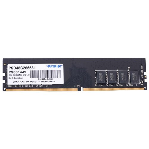Оперативная память Patriot Memory SL 8GB DDR4 2666MHz DIMM 288pin CL19 PSD48G266681