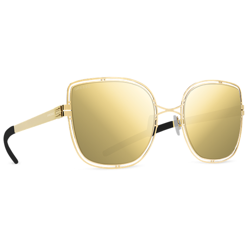 Титановые солнцезащитные очки GRESSO Alta Vista  квадратные  золотые