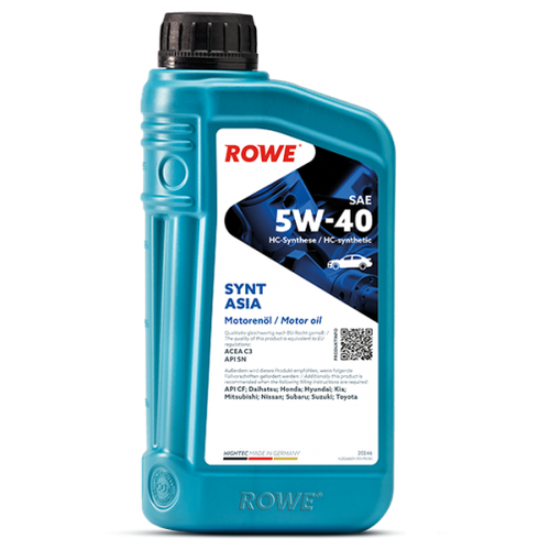 Моторное масло Rowe HIGHTEC SYNT ASIA SAE 5W40 NEW, 1л