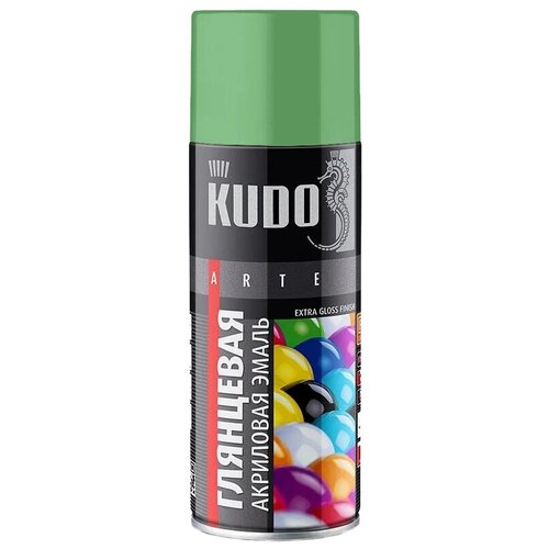 KUDO KU1016 Эмаль аэрозольная алкидная темносерая 0,52л)