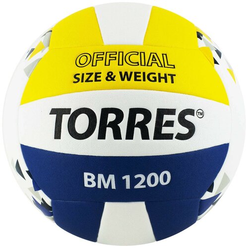 Мяч вол. TORRES BM1200 арт.V42035, р.5, синт.кожа микрофибра), клееный, бут.кам, белсин 6883867