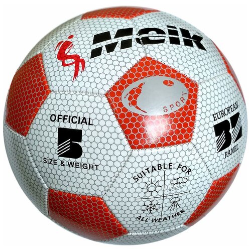 R18024 Мяч футбольный Meik3009 3слоя PVC 1.6, 300 гр, машинная сшивка