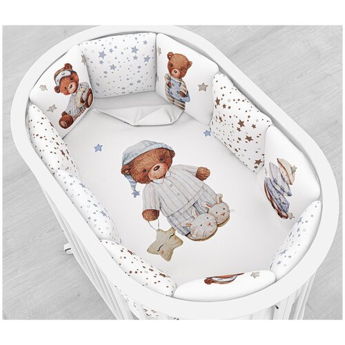 Комплект постельного белья для новорожденных Globex Плюшевые мишки 17 предметов)