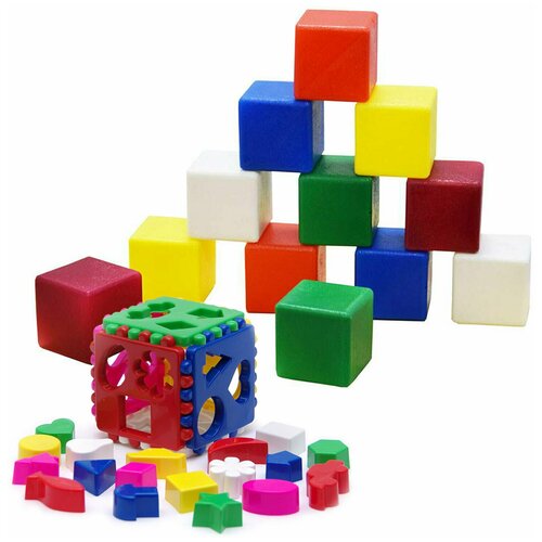 Набор развивающий Игрушка Кубик логический большой арт 400010  Набор Кубики большие 12 дет арт К002