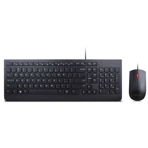 Клавиатура  мышь Lenovo Wired Combo Essential клавиатура черная мышь черная USB slim