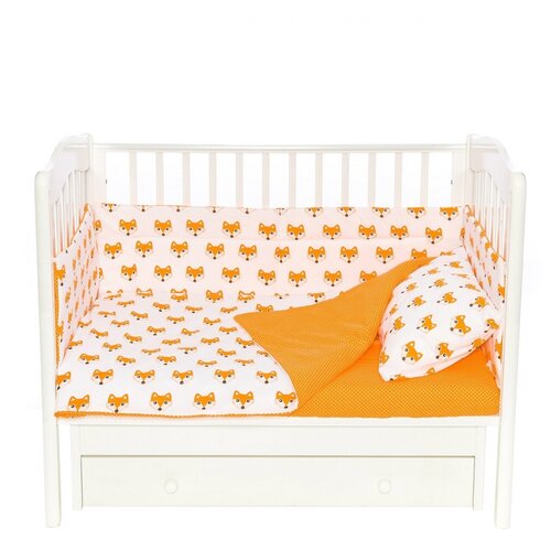 Бортики для детской кроватки Апельсиновый лис 30 см