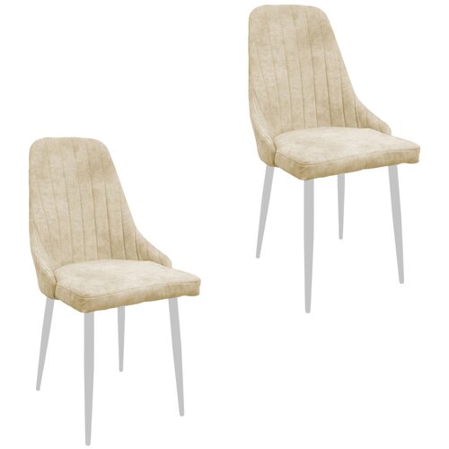 Комплект стульев Mgroup Милан, изумрудный, белые ножки 2 шт)