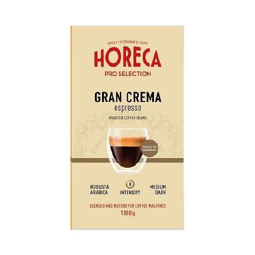 Упаковка 4 штук Кофе в зернах HORECA Gran Crema Espresso 1кг