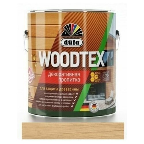 Пропитка декоративная для защиты древесины алкидная Dufa Woodtex дуб 3 л.