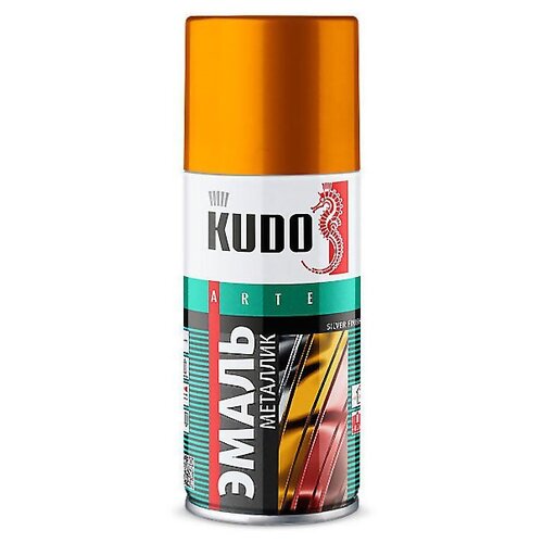 Аэрозольная акриловая краска металлик Kudo KU1027, 520 мл, хром