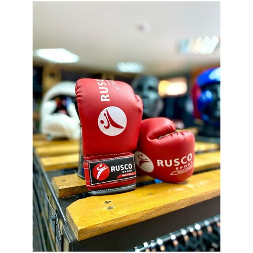 Боксерские перчатки Rusco Sport синие спортивные для бокса и единоборств