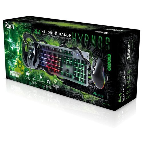 Набор игровой клавиатурамышьгарнитураковрик Smartbuy RUSH Kraken черный SBC777G K