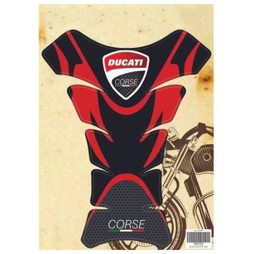 Наклейка на бак мотоцикла CRAZY IRON DUCATI RED