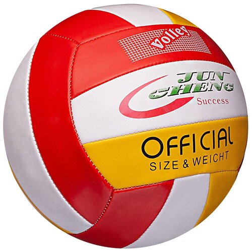 Мяч Junfa волейбольный PVC 23 см беложелтокрасный