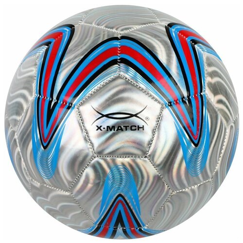 Мяч футбольный XMatch, 1 слой PVC, металлик арт.56487