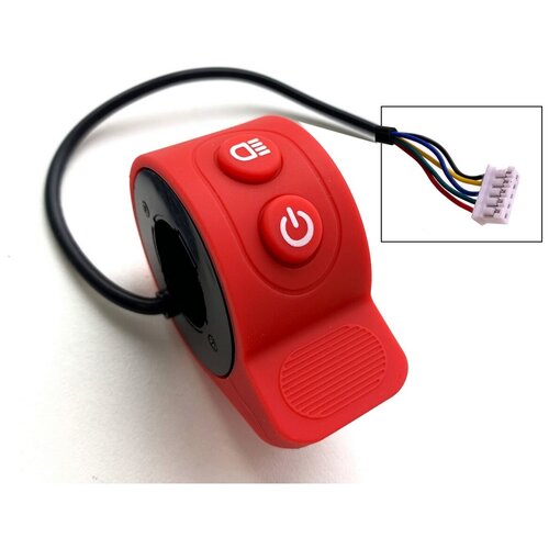 Курок газа с кнопками красный) для элекросамоката Kugoo HXHX PRO , Minipro Mi626