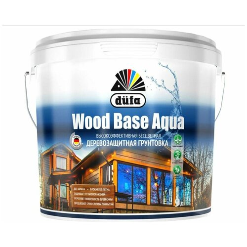Грунт для защиты древесины Dufa Wood Base Aqua бесцветная 2,5 л.