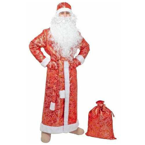 Карнавальный костюм Дед Мороз, парча, р. 5254