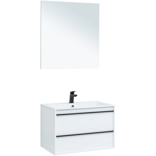 Мебель для ванной Aquanet Lino 253903 80 белый матовый